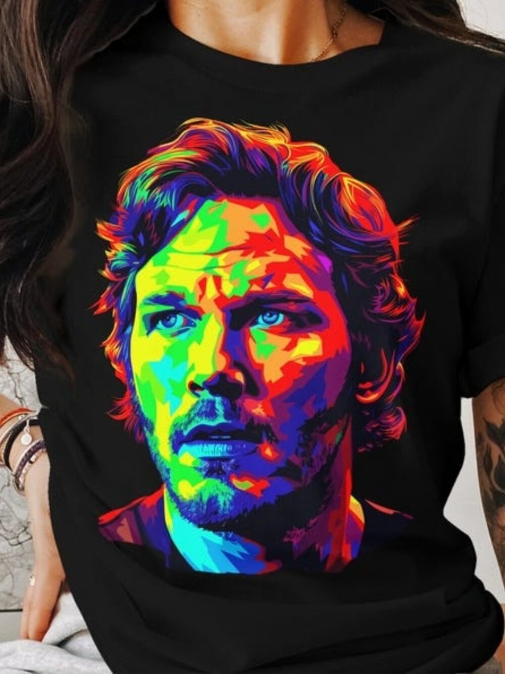 Chris Pratt Vintage Pop Art Shirt, Retro Celebrity Graphic Tee